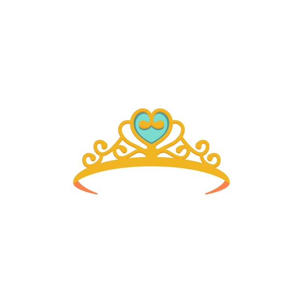 Free PSD flat design crown illustration