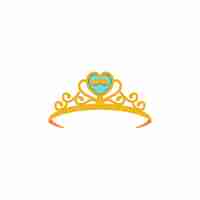 Free PSD flat design crown illustration