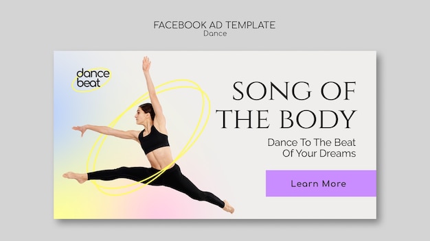 Free PSD flat design dance template