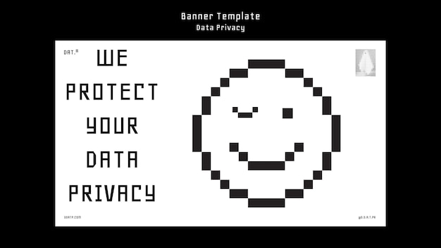 평면 디자인 데이터 개인 정보 보호 배너 서식 파일