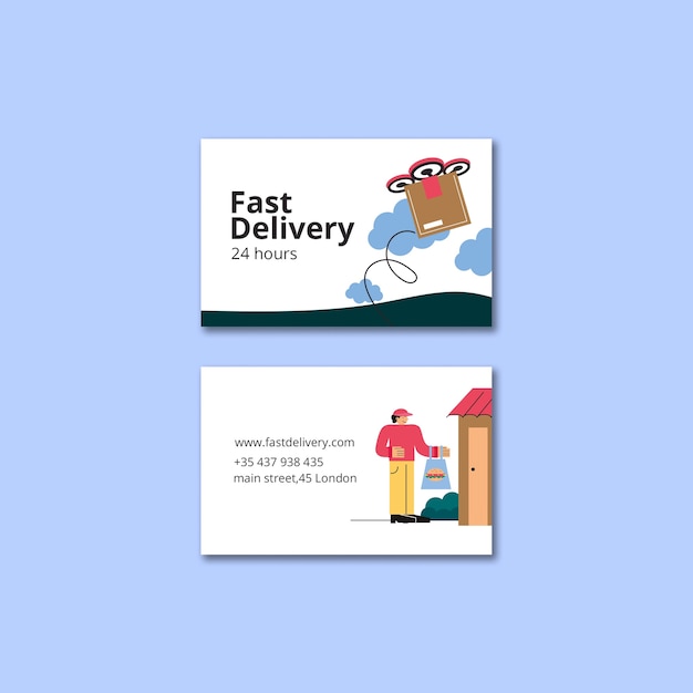 Flat design delivery template