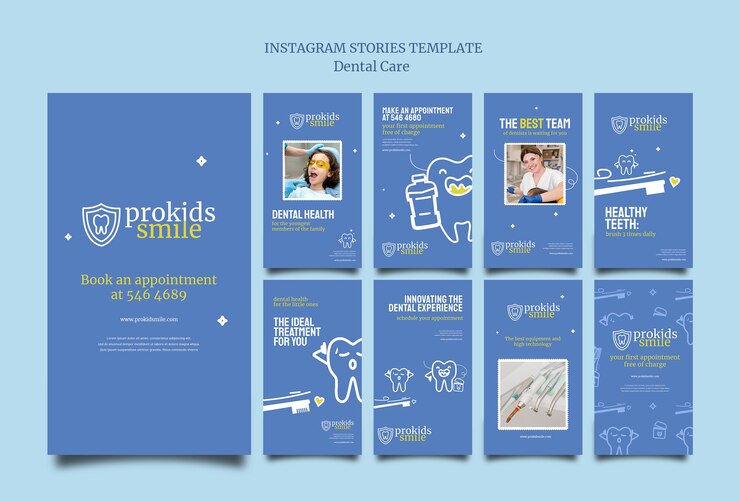 無料PSD フラットデザインの歯科治療テンプレート