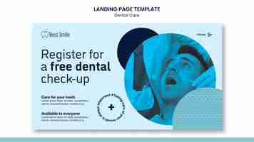 PSD gratuito modello di cura dentale design piatto