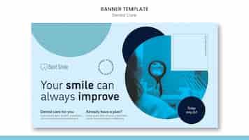 Free PSD flat design dental care template