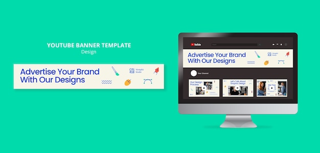 Free PSD flat design design template