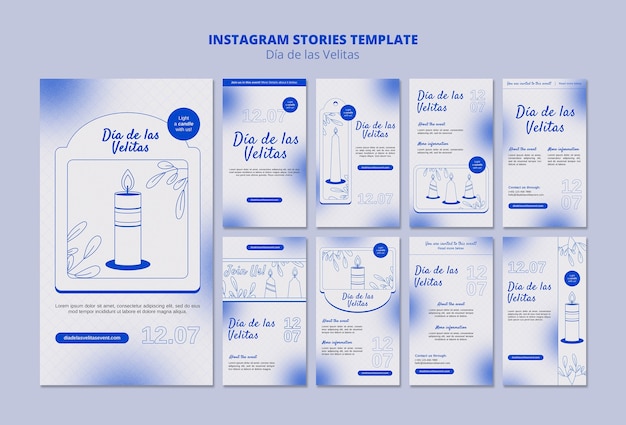 Flat design dia de la velitas template