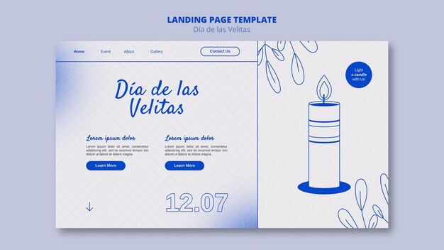 Flat design dia de la velitas template