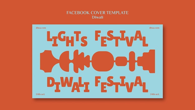 PSD gratuito modello di diwali design piatto