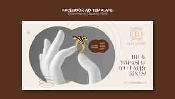 Free PSD flat design e-commerce facebook template