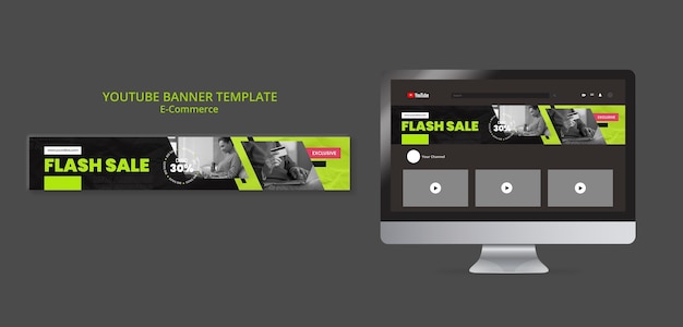 Flat design e-commerce template