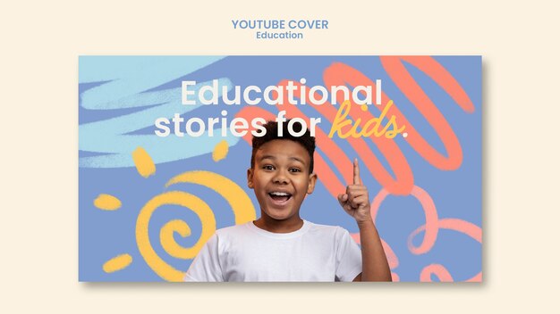 Flat design education template
