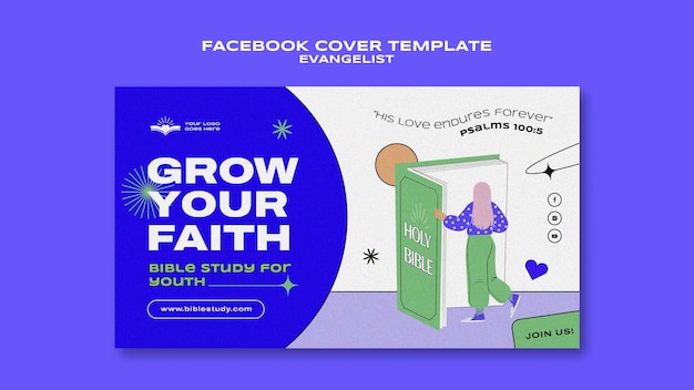 Free PSD flat design evangelist template