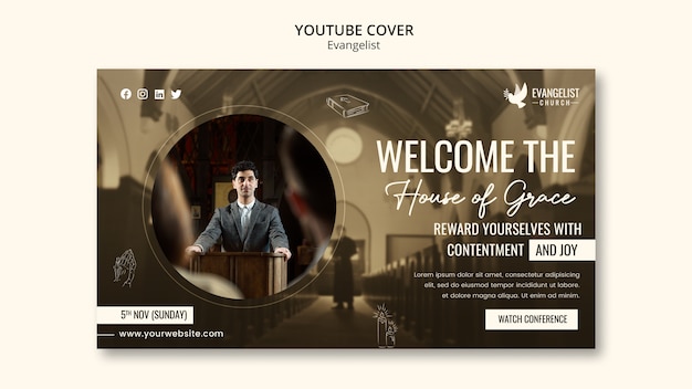 Flat design evangelist template