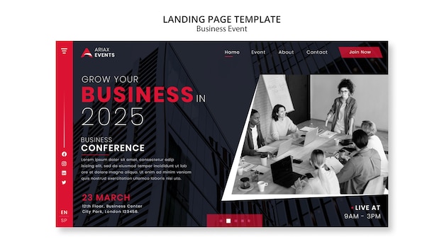 Flat design event template design