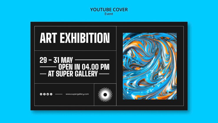 Free PSD flat design event template design