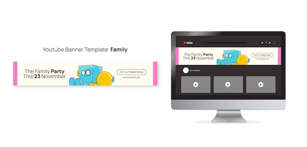 Flat design family design template