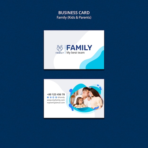 Free PSD flat design family template