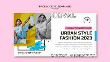 PSD gratuito modello di facebook collezione moda design piatto