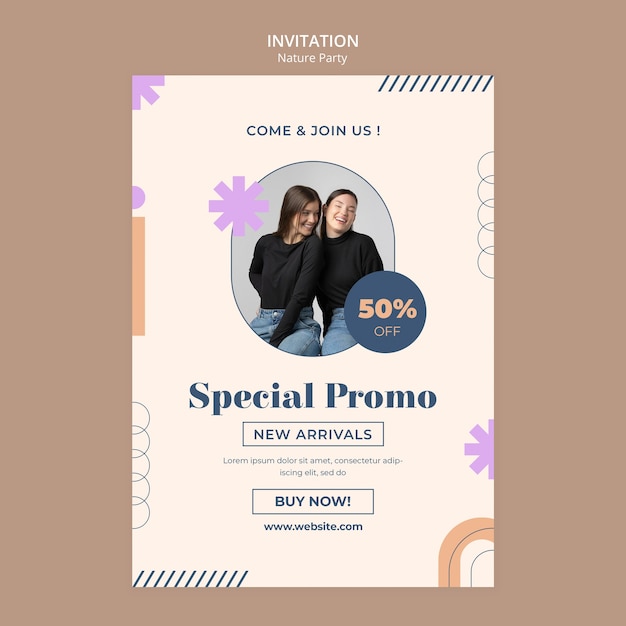 Flat design fashion sale template