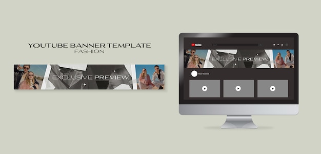 Free PSD flat design fashion template