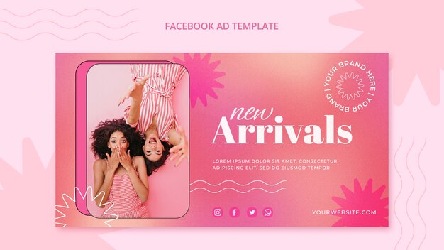 Flat design fashion template