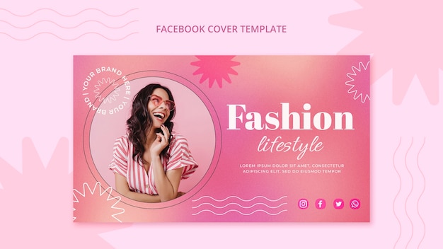 PSD gratuito modello di moda design piatto