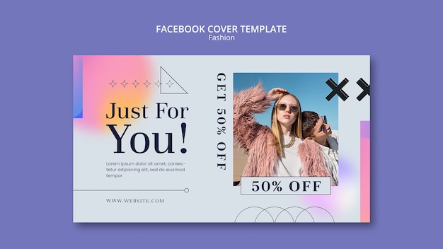 Free PSD flat design fashion  template