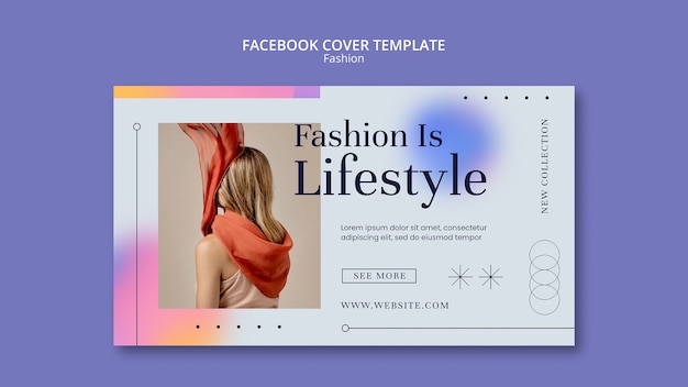 Free PSD flat design fashion  template