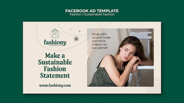 Free PSD flat design fashion template