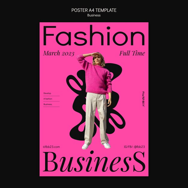 Flat design fashion template