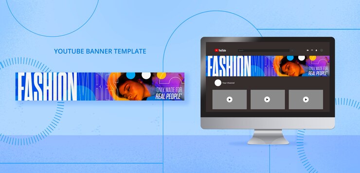 Free PSD flat design fashion template