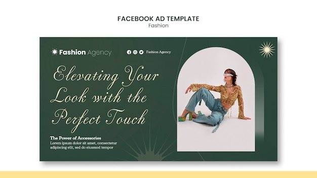 Free PSD flat design fashion template