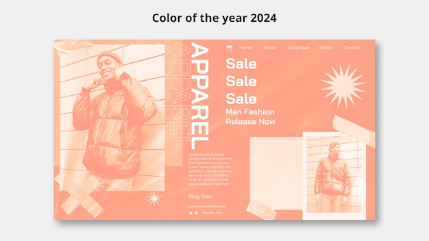 Free PSD flat design fashion template