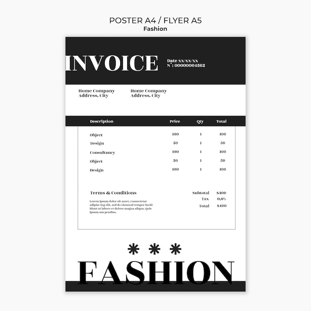 PSD gratuito manifesto delle tendenze della moda design piatto