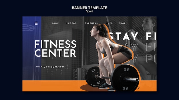 Flat design fitness template