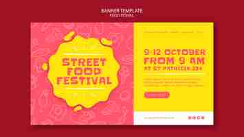 PSD gratuito modello di banner festival cibo design piatto