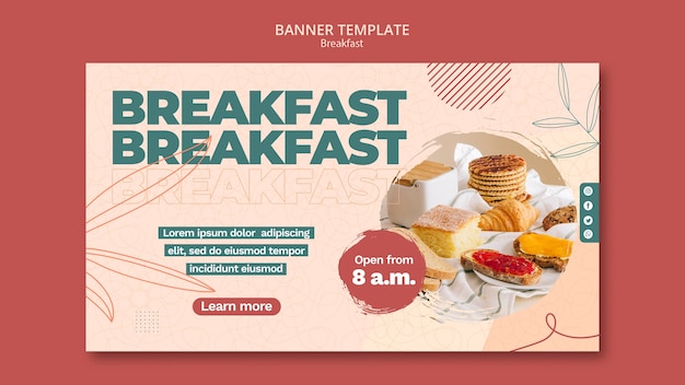 Free PSD flat design food template