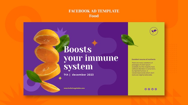 Flat design food template