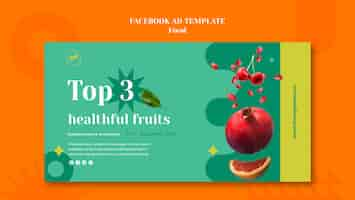 Free PSD flat design food template