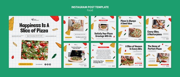 Flat design food template