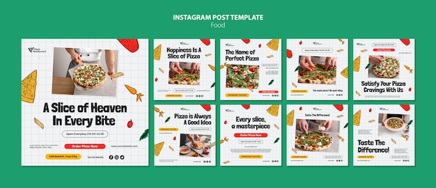 Free PSD flat design food template