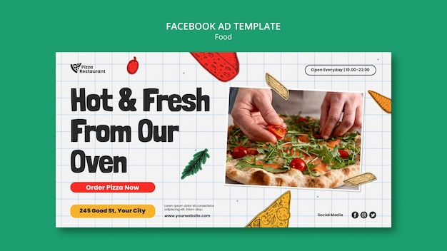 Free PSD flat design food template