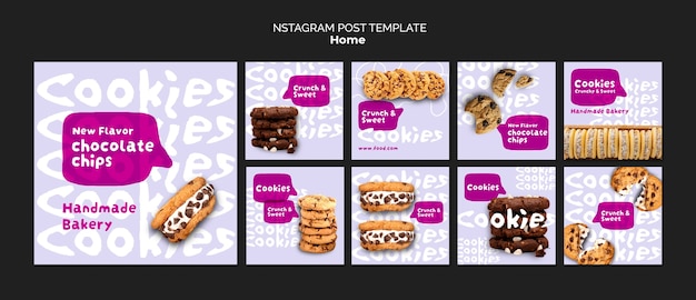 Flat design food template