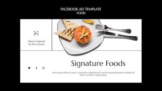 Flat design food template