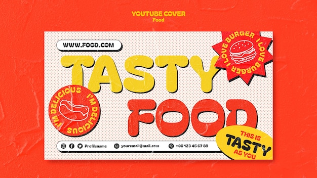 Free PSD flat design food template