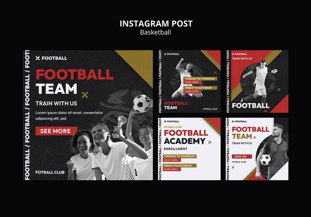 flat design football template
