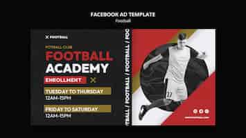 Free PSD flat design football template