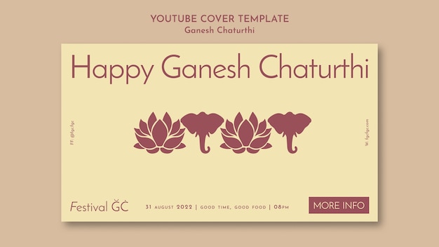 평면 디자인 ganesh chaturthi 템플릿