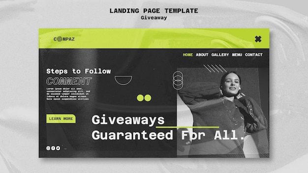 Free PSD flat design giveaway template