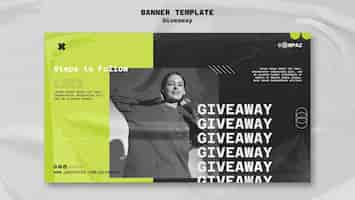 Free PSD flat design giveaway template